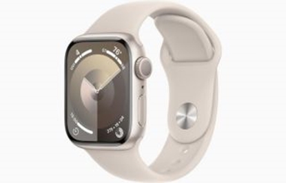Picture of Apple Watch Series 9 GPS 41mm Starlight Aluminium Case with Starlight Sport Band - S/M