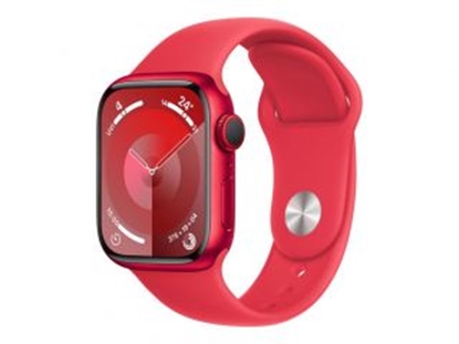 Attēls no Apple Watch Series 9 GPS + Cellular 41mm (PRODUCT)RED Aluminium Case with (PRODUCT)RED Sport Band - M/L