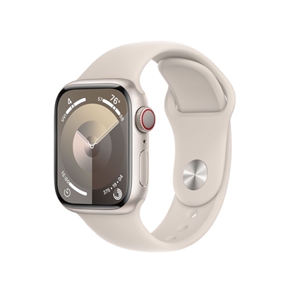 Picture of Apple Watch Series 9 GPS + Cellular 41mm Starlight Aluminium Case with Starlight Sport Band - M/L
