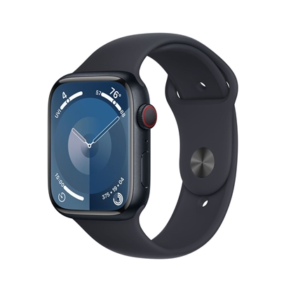 Picture of Apple Watch Series 9 GPS + Cellular 45mm Midnight Aluminium Case with Midnight Sport Band - S/M