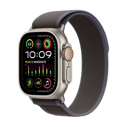 Picture of Apple Watch Ultra 2 GPS + Cellular, 49mm Titanium Case with Blue/Black Trail Loop - M/L