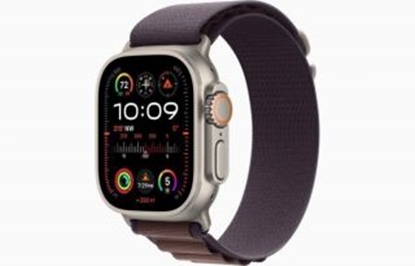 Picture of Apple Watch Ultra 2 GPS + Cellular, 49mm Titanium Case with Indigo Alpine Loop - Small