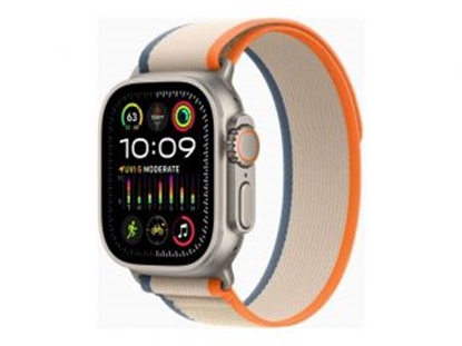 Изображение Apple Watch Ultra 2 GPS + Cellular, 49mm Titanium Case with Orange/Beige Trail Loop - M/L