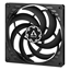 Изображение ARCTIC P14 SLIM PWM PST Pressure-Optimised Fan, 4-pin, 140mm, Black