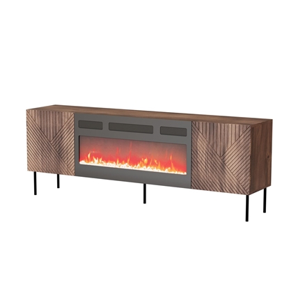 Picture of ART DECO EF RTV cabinet + fireplace 190.5x40x68.9 walnut