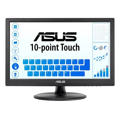 Attēls no ASUS VT168HR computer monitor 39.6 cm (15.6") 1366 x 768 pixels WXGA LED Touchscreen Black