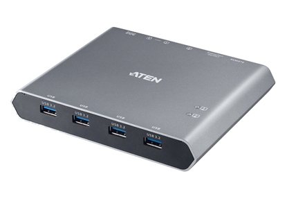 Attēls no ATEN 2-Port 4K DisplayPort USB-C KVM Dock Switch with Power Pass-through