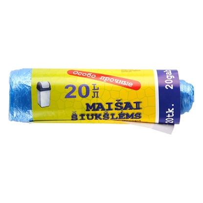 Picture of Atkritumu maisi ALFENA, tilpums 20 L, 20 gab., 9 mkr, zili, HDPE, 45 x 50 cm