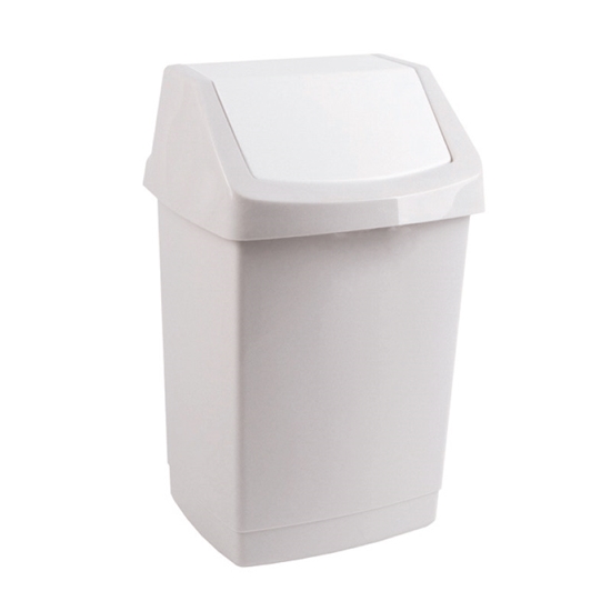 Picture of Atkritumu tvertne ar šūpoļveida vāku, 50 L, gaiši pelēks