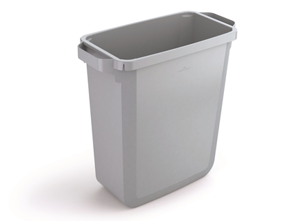 Picture of Atkritumu tvertne DURABIN® 60L taisnstūrveida, pelēka (vāciņš jāiegādājas atsevišķi)