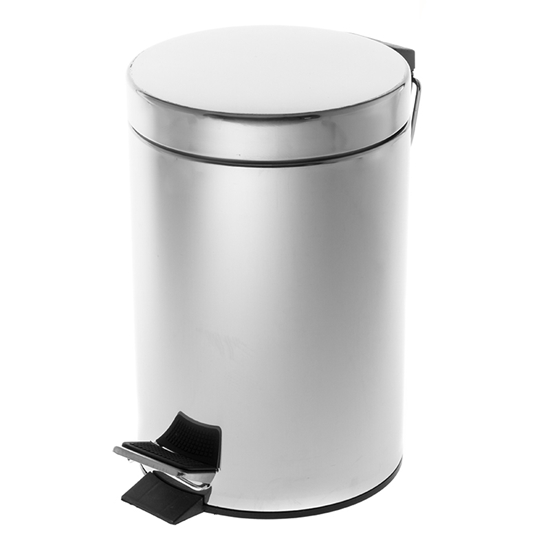 Picture of Atkritumu tvertne SAIMA ar pedāli 3 L, sudraba krāsā