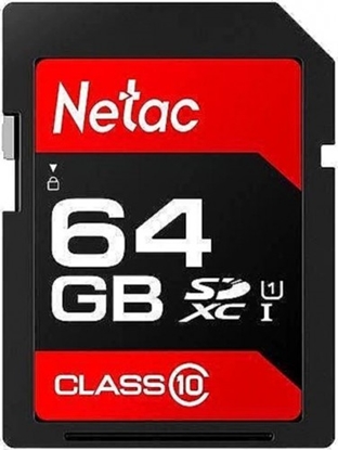 Attēls no Atmiņas karte SDXC 64GB UHS speed class I | Class 10 | Lasīšanas ātrums līdz 80MB/s | U1 |  NETAC