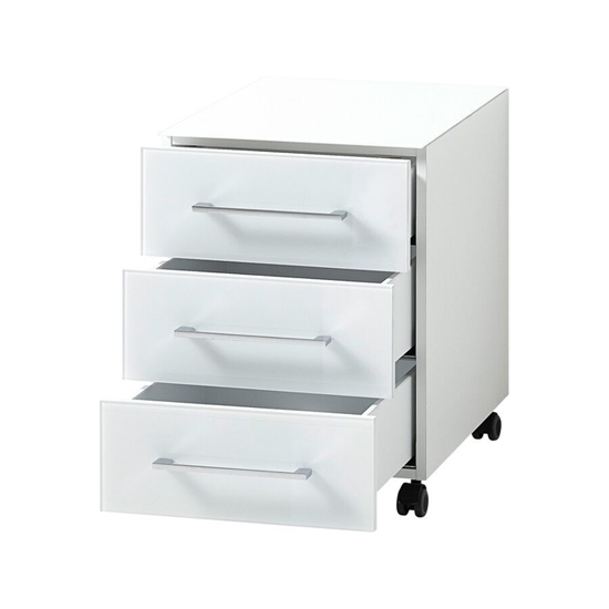 Picture of Atvilktņu bloks, 42x50x60 cm, FL91 balts, 3 atvilktnes, ar ritenīšiem