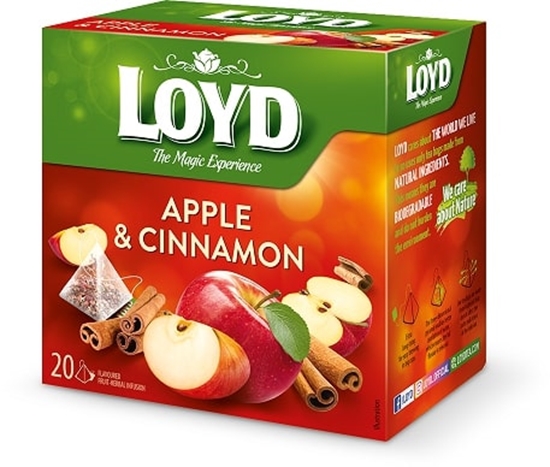 Изображение Augļu tēja LOYD Pyramids ar āboliem un kanēli 20 x 2.2g