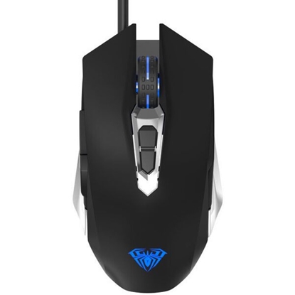 Picture of Aula S50 Multi-krāsu apgaismojuma Spēļu Optiskā pele a vadu/ 7 pogas/800-4800dpi/ ar ergonomisku formu/ Melna