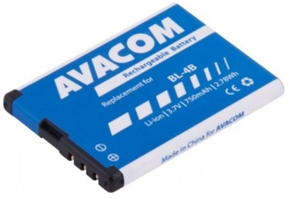 Attēls no AVACOM BATTERY FOR MOBILE PHONE NOKIA 6111 LI-ION 3,7V 750MAH (REPLACEMENT BL-4B)