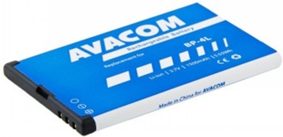 Picture of AVACOM BATTERY FOR MOBILE PHONE NOKIA E55, E52, E90, LI-ION 3,7V 1500MAH (REPLACEMENT BP-4L)
