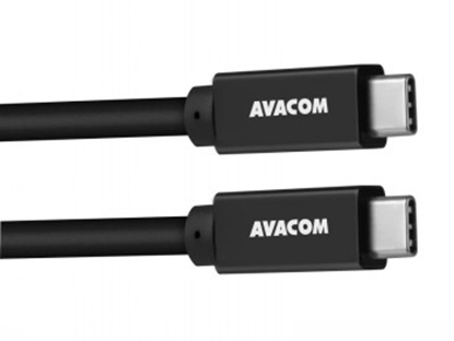 Picture of AVACOM DATOVY A NABIJECI USB CABLE TYPE-C - USB TYPE-C, 100CM, 60W E-MARK, �ERNY