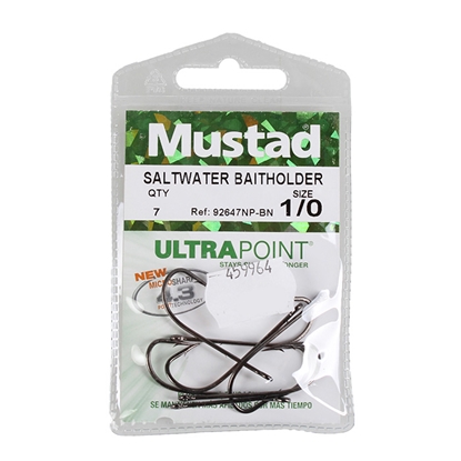 Picture of Āķi Mustad Long Baitholder 7gab. BN #1/0