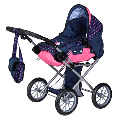 Picture of Doll pram BAYER Design 13654AA City Star combo Pink, Navy blue