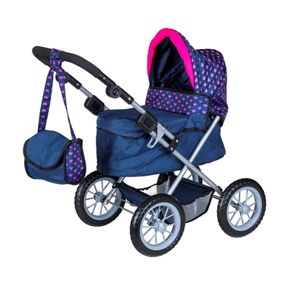 Picture of Doll pram BAYER Design 13054AA Trendy deep Navy blue