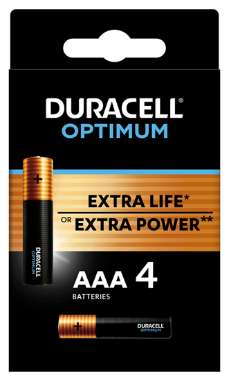 Picture of Baterijas DURACELL OPTIMUM AAA 4 gab.