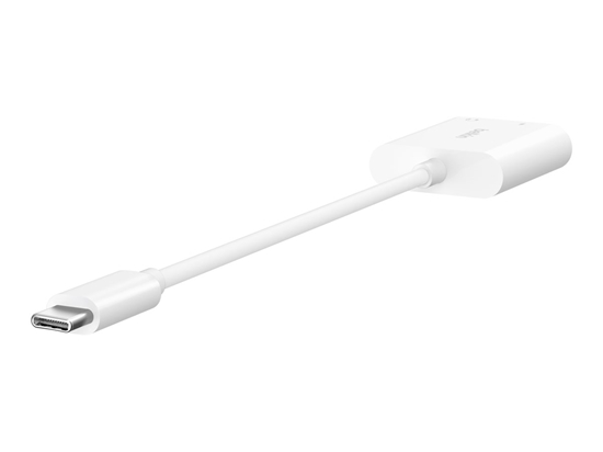 Picture of Belkin RockStar 3,5mm Audio- and USB-C Ladeadap. white NPA004btWH