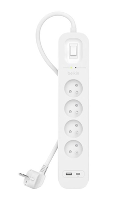 Picture of Belkin SRB001CA2M surge protector White 4 AC outlet(s) 2 m