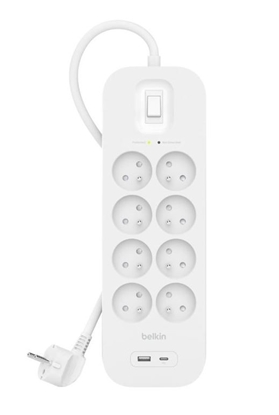 Picture of Belkin SRB003CA2M surge protector White 8 AC outlet(s) 2 m