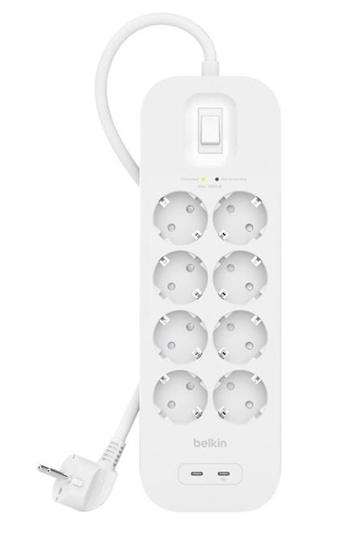 Picture of Belkin Surge Socket 8-fold, 2xUSB-C 900J. SRB004vf2M