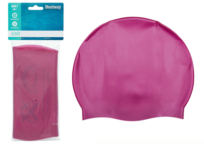 Picture of BESTWAY silikoninė maudymosi kepurė, rožinė