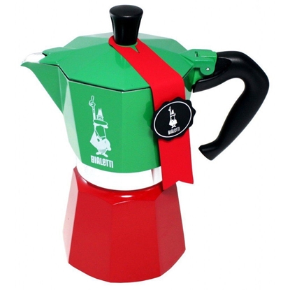 Attēls no Bialetti 0005323 manual coffee maker Moka pot 0.24 L Green, Red, White