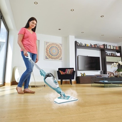 Изображение Black & Decker BHSM1610DSM Portable steam cleaner 0.5 L 1600 W Aqua colour, White