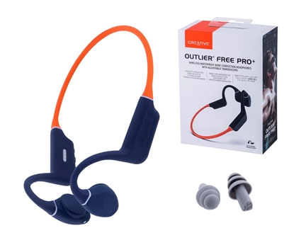Attēls no Bone conduction headphones CREATIVE OUTLIER FREE PRO+ wireless, waterproof Orange