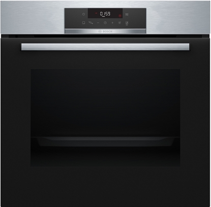 Picture of Bosch | HBA172BS0S | Oven | 71 L | Electric | Pyrolysis | Touch control | Height 59.5 cm | Width 59.4 cm | Stainless steel