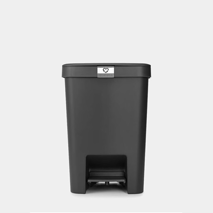 Изображение BRABANTIA atkritumu tvertne ar pedāli StepUp,25 l, Dark Grey