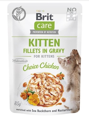 Attēls no BRIT Care Cat Kitten Choice Pouch - wet cat food - 85 g