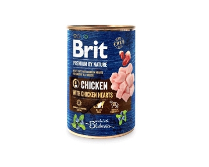 Picture of BRIT Premium By Nature Chicken and Hearts - wet dog food - 400 g