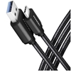 Изображение BUCM3-AM20AB Kabel USB-C - USB-A 3.2 Gen 1, 2m, 3A, ALU, oplot, czarny
