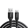 Picture of BUCM-AM10AB Kabel USB-C - USB-A, 1.0m USB 2.0, 3A, ALU, oplot Czarny