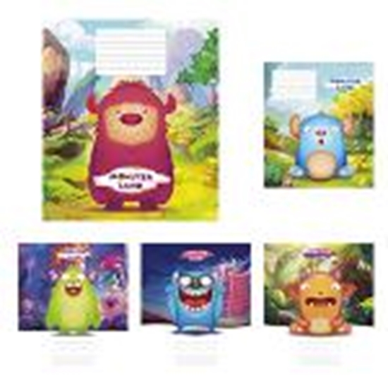 Picture of Burtnīca 12 lap. līniju,  Monster land,  kartona vāks