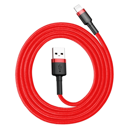 Picture of Baseus Baseus Cafule USB-A / Lightning 2.4A QC 3.0 cable 1 m - red