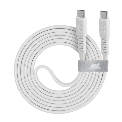 Изображение CABLE USB-C TO USB-C 2.1M/WHITE PS6005 WT21 RIVACASE