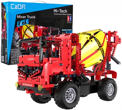 Attēls no CaDa C51014W R/C Concrete Mixer Toy Car Collapsible constructor set 814 parts