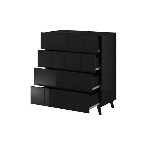 Picture of Cama chest of drawers 4D REJA black gloss/black gloss