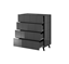 Изображение Cama chest of drawers 4D REJA graphite gloss/graphite gloss