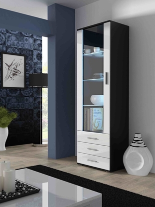 Picture of Cama display cabinet SOHO S1 black/white gloss