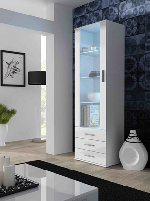 Picture of Cama display cabinet SOHO S1 white/white gloss