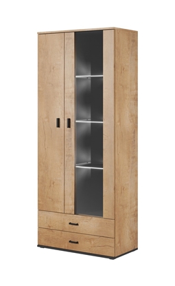Picture of Cama display cabinet SOHO S6 2D2S lefkas oak/black