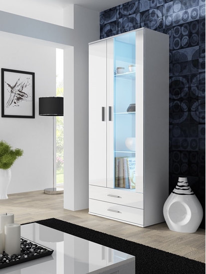 Picture of Cama display cabinet SOHO S6 2D2S white/white gloss